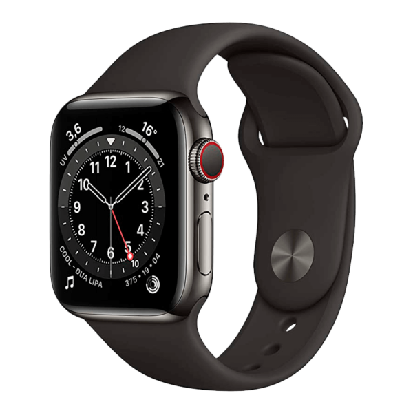 Acero Inoxidable 44 mm GPS + Cellular Grafito/Negra