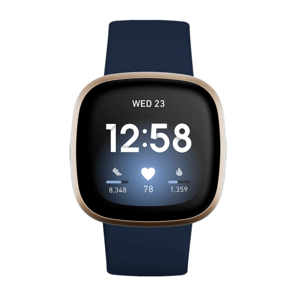 Fitbit Versa 3 Aluminio Dorado/Azul Medianoche