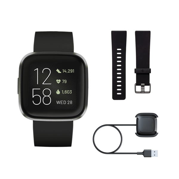 Fitbit Versa 2 Aluminio Gris Niebla / Negro